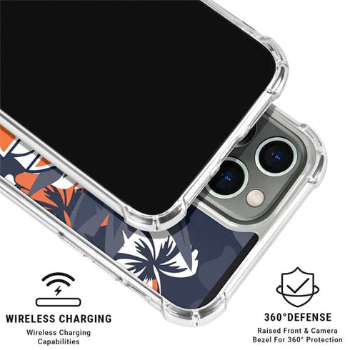 NFL Chicago Bears Tropical Print iPhone 16 Pro Clear Case